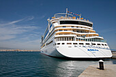 Cruiseship AIDAdiva in Port of Palma, Palma, Mallorca, Balearic Islands, Spain
