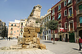 Roman ruins at Fòrum Provincial square dating from 1st century A.D. Tarragona. Spain