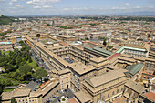 Vatican museums seen from St. Peters dome. Vatican City. Rome. Italy