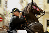 Jaleo. Typical horse festival. Festes de Gràcia. Maó. Menorca. Spain.