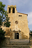 Parish church. Medieval village. Pals. Girona province. Spain