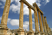 Columns lane, archaeological site of Jerash. Jordan