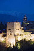 Alhambra at night. Granada. Andalusia. Spain