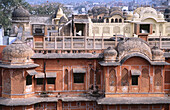 Typical Architecture in old city (Pink City). Jaipur. Rajasthan. India