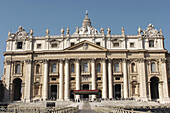 St. Peters Square and Basilica. Vatican City. Rome. Italy