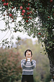 Japanese Woman with Apple