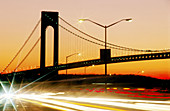 Traffic along the Verrazano-Narrows Bridge. New York City, USA