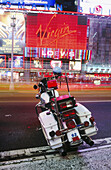 Highway patrol police motorcycle on Times Square. New York City, USA