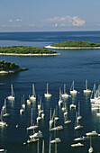 Boats on Adriatic Sea. Hvar. Dalmatia. Croatia.