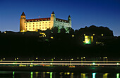 Castle and Danube river. Bratislava. Slovakia.