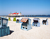 Beach chairs, Ahlbeck, Usedom, Mecklenburg-Western Pomerania, Germany
