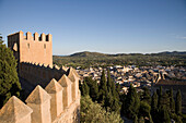 Burgmauer der Arta Burg und Festung, Arta, Mallorca, Balearen, Spanien, Europa