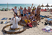 Beach Party, El Arenal, Playa de Palma, Mallorca, Balearic Islands, Spain