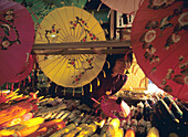 Colourful Umbrellas in Bo Sang near Chiang Mai, North Thailand, Thailand