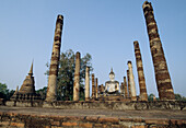 Wat Mahathat Temple, Temple of the Great Relic, Old Sukhothai, North Thailand, Thailand
