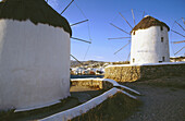 Windmills  in Mikonos. Greece