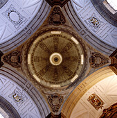 Dome of La Clerecía (18ht Century baroque Jesuit monastery). Salamanca. Spain