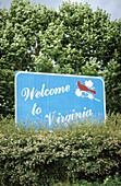 Virginia welcome sign, USA