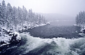 Yellowstone River in winter. USA