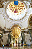 Rotunda at the Capitolio building in Havana.  In the middle of the rotunda, and directly beneath the Capitolios dome, is embedded a 25-carat diamond.  Havana, Cuba