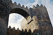 Alcázar gate. City walls. Avila. Castilla y León. Spain.