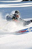Man skiing in Sun Valley, Idaho. USA