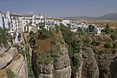 View of Ronda on the tajo gorge. Málaga province, Spain