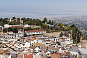 View overlooking village of Ronda to the sea, Málaga, Spain