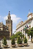 The Giralda, Cathedral and the Plaza del Triunfo, Seville, Spain