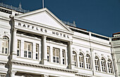 Raffles Hotel front facade. Singapore