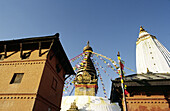 The eyes of Budda on Svayambunath called Monkey Temple, Kathmandu, Nepal.