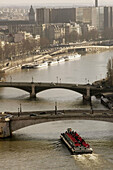 Veiw of the Seine River from Notre Dame. Paris, France