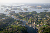 Coast village, islands in sea. Hamburgsund. Bohuslän. Sweden