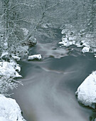 Rivers and Streams in winter. Västerbotten. Sweden.