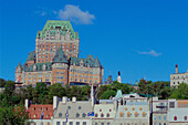 Lower town and Château Frontenac. Quebec city. Quebec. Canada.