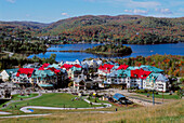 Mt. Tremblant resort village and lake in autumn. Laurentians. Québec. Montréal.