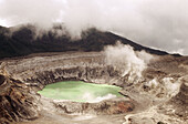 Crater of the Poás Volcano. Costa Rica