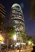 Agbar Tower at night, Barcelona. Catalonia, Spain