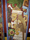 Mayan priest, primitive art from Chichen Itza. Yucatan, Mexico