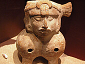 Maya sculpture in museum, Mérida. Yucatán, Mexico