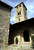 Romanesque church of Sant Vicenç (11th-12th century), Espinelves. Girona province, Catalonia, Spain