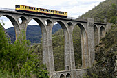 Le Train Jaune. Fontpédrouse. Villefranche-de-Conflent, Languedoc-Roussillon, France.