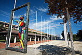 Sculpture Marc by Robert Llimós (1997) at Nova Icària, Barcelona. Catalonia, Spain