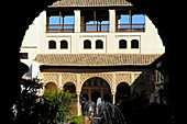 Patio de la Acequia, Alhambra. Granada. Andalusia, Spain