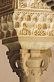 Detail of column, Alhambra. Granada. Andalusia, Spain