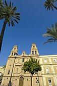 La Merced cathedral façade, Huelva. Andalusia, Spain