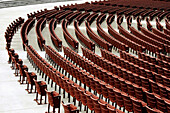 Empty seating at the outdoor auditorium, Millennium Park, Chicago, Illinois