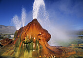 Hot springs natural geysers at the Black Rock Desert. USA.