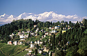 Darjeeling, Himalayas in background. West Bengal, India