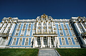 Facade of Catherine Palace, Pushkin. St. Petersburg, Russia